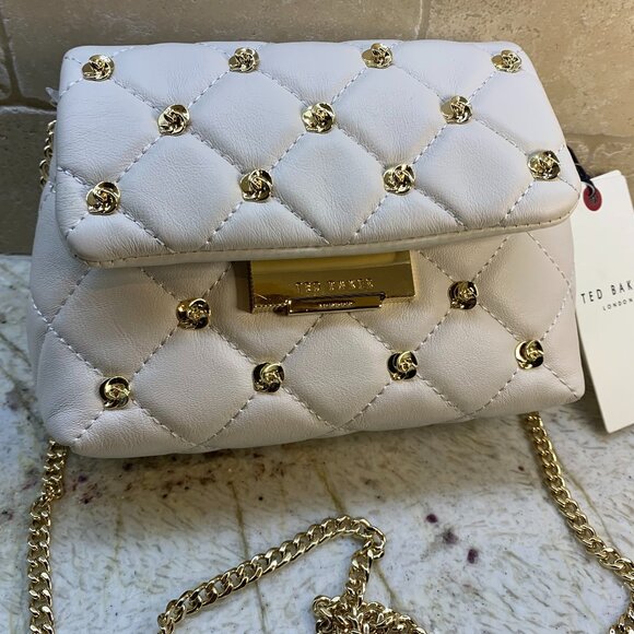 Ted Baker London Handbags - Ted Baker Ginn Leather Quilted Crossbody Bag NWT Cream